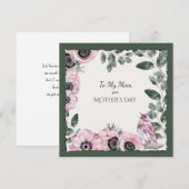 Moederdag Waterverf Flowers en Bird (Voorkant / Achterkant)