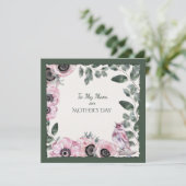 Moederdag Waterverf Flowers en Bird (Staand voorkant)