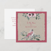 Moederdag Waterverf Flowers en Bird (Voorkant / Achterkant)