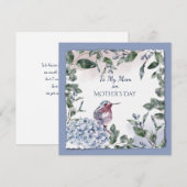 Moederdag Waterverf Flowers en Bird (Voorkant / Achterkant)
