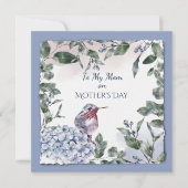 Moederdag Waterverf Flowers en Bird (Voorkant)