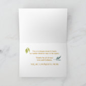 Moederdag Waterverf Gold Look Floral Moeder Kaart (Binnen)