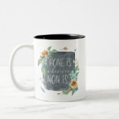 moederdag Waterverf Home is waar mama is Tweekleurige Koffiemok (Links)