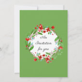 Moederdag Waterverf Rode Bloemen Brunch  Kaart (Achterkant)