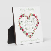 Moederdag Waterverf ventilatorhartslag Vintage Fotoplaat (Voorkant)