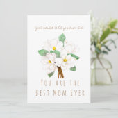 moederdag waterverf witte magnolia - bloemkaart kaart (Staand voorkant)