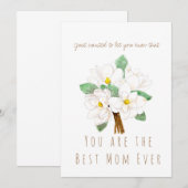 moederdag waterverf witte magnolia - bloemkaart kaart (Voorkant / Achterkant)