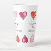 moederdag We houden van je mam Modern hart Latte Mok (Voorkant)