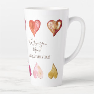 moederdag We houden van je mam Modern hart Latte Mok