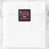 Moederdag - We houden van je oma Vierkante Sticker (Tas)
