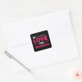 Moederdag - We houden van je oma Vierkante Sticker (Envelop)
