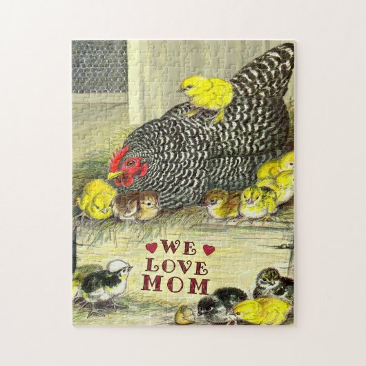Moederdag:  We houden van mam! Legpuzzel (Verticaal)