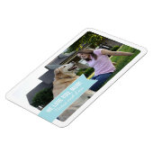 Moederdag We houden van mam White Blue Banner Foto Magneet (Linkerzijde)