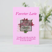 Moederdag Wenskaart Bedankkaart (Staand voorkant)