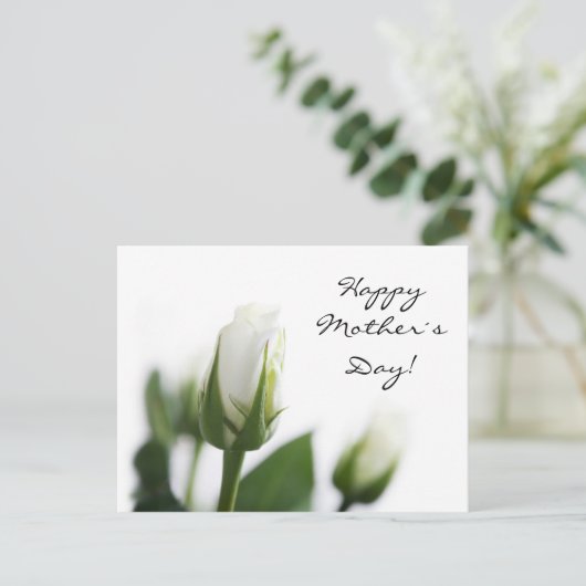 Moederdag wenskaart briefkaart (Staand voorkant)