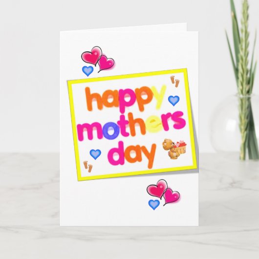 Moederdag Wenskaart Feestdagen Kaart (Voorkant)