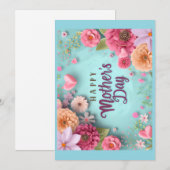 Moederdag wenskaart feestdagenkaart (Voorkant / Achterkant)
