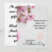 Moederdag wenskaart feestdagenkaart (Voorkant / Achterkant)