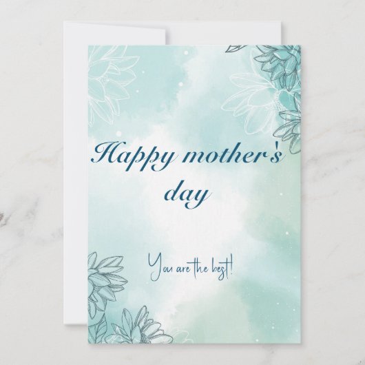 Moederdag wenskaart feestdagenkaart (Voorkant)
