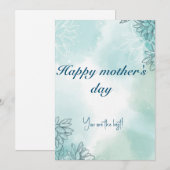 Moederdag wenskaart feestdagenkaart (Voorkant / Achterkant)