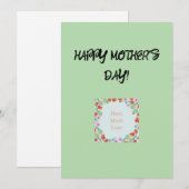 Moederdag wenskaart feestdagenkaart (Voorkant / Achterkant)
