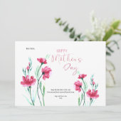 Moederdag wenskaart feestdagenkaart (Staand voorkant)