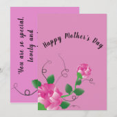 Moederdag Wenskaart Feestdagenkaart (Voorkant / Achterkant)