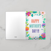 Moederdag Wenskaart Folie Wenskaart (Buiten Laag)