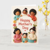 Moederdag wenskaart kaart (Gele Bloem)