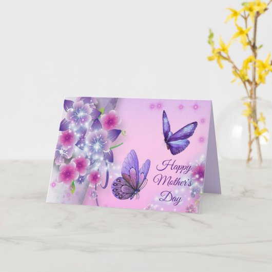 Moederdag Wenskaart Kaart (Gele Bloem)