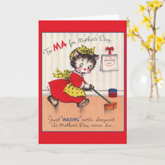  Moederdag Wenskaart Kaart (Gele Bloem)