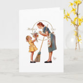 Moederdag Wenskaart Kaart (Gele Bloem)