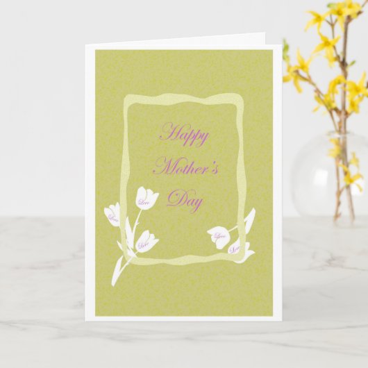 Moederdag wenskaart kaart (Gele Bloem)