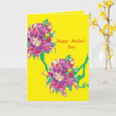 Moederdag Wenskaart Kaart (Gele Bloem)