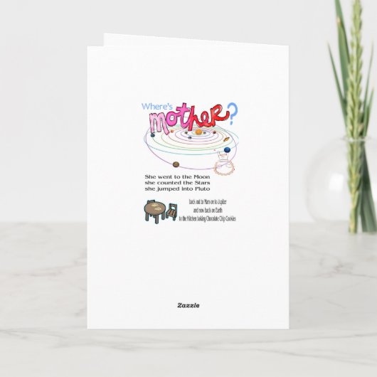 Moederdag wenskaart kaart (Achterkant)