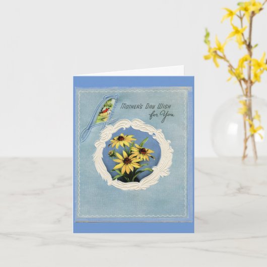  Moederdag Wenskaart Kaart (Gele Bloem)