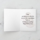Moederdag wenskaart kaart (Binnen)