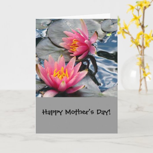 Moederdag Wenskaart Kaart (Gele Bloem)