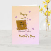 Moederdag wenskaart kaart (Gele Bloem)