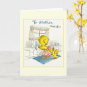  Moederdag Wenskaart Kaart (Gele Bloem)