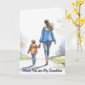 Moederdag wenskaart kaart (Gele Bloem)