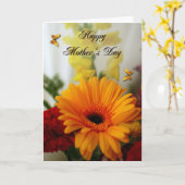 Moederdag wenskaart kaart (Gele Bloem)