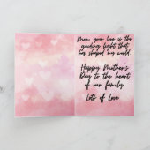 Moederdag Wenskaart met offerte Bedankkaart (Binnen)