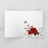 Moederdag Wenskaart Red Rose Feestdagen Kaart (Binnen)