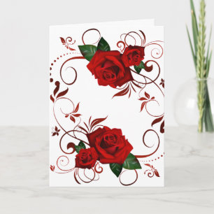 Moederdag Wenskaart Red Rose Feestdagen Kaart
