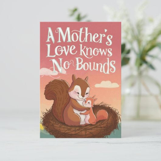 Moederdag Wenskaarten Bedankkaart (Staand voorkant)