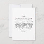 Moederdag Wenskaarten Bedankkaart (Achterkant)