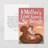 Moederdag Wenskaarten Bedankkaart (Voorkant / Achterkant)