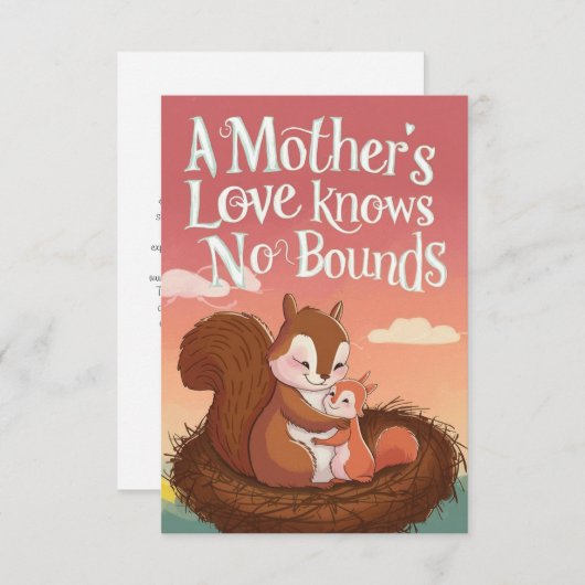 Moederdag Wenskaarten Bedankkaart (Voorkant / Achterkant)