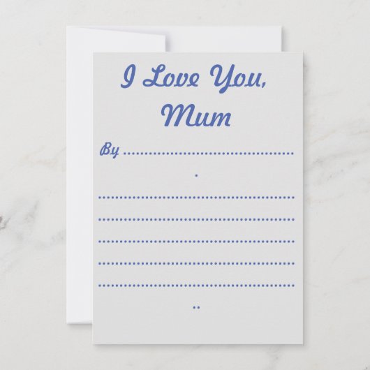 Moederdag wenskaarten kaart (Achterkant)